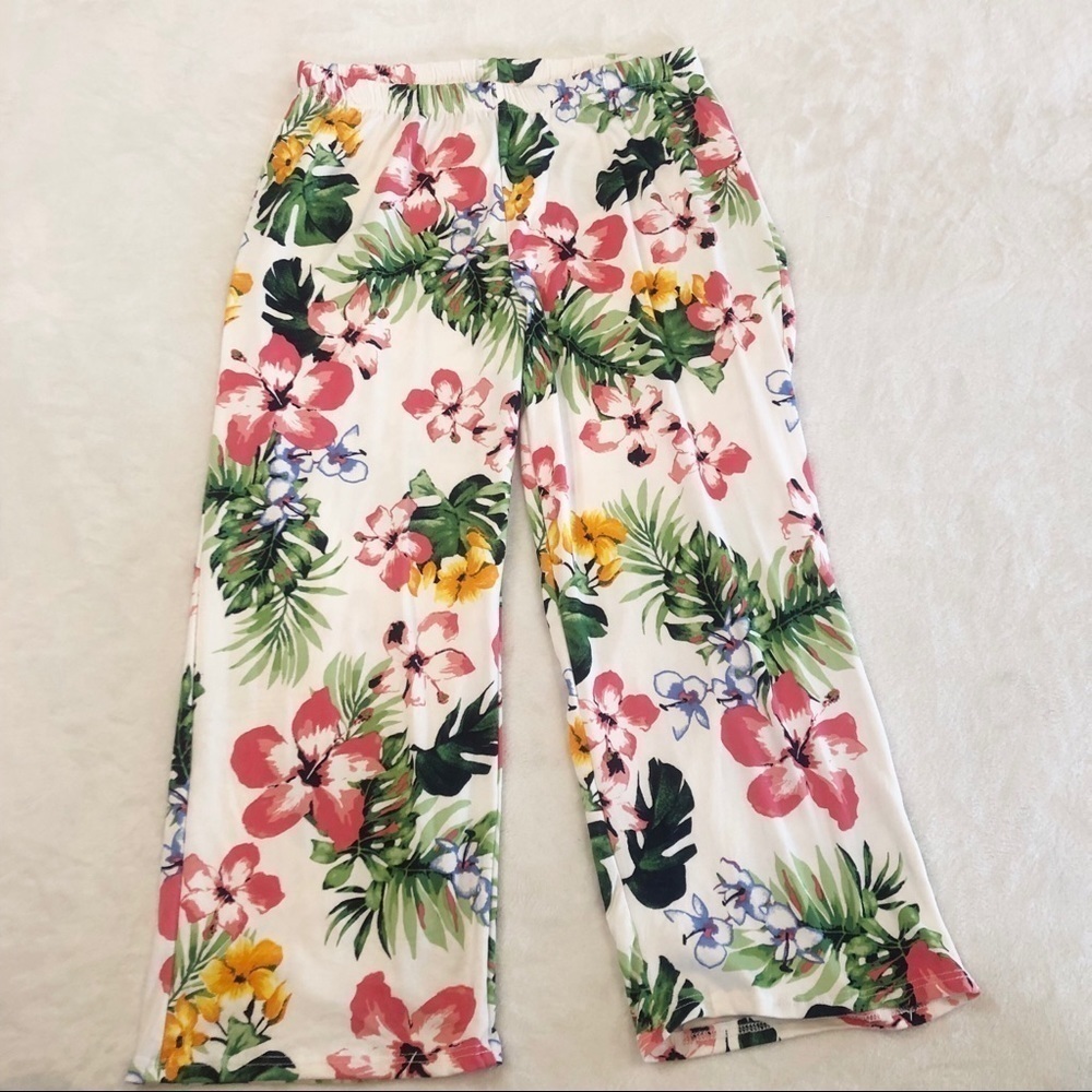 Cozy Rozy California Butter Soft Hawaiian Floral PJ Bottoms